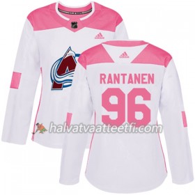 Naisten NHL Colorado Avalanche Pelipaita Mikko Rantanen 96 Adidas 2017-2018 Valkoinen Vaaleanpunainen Fashion Authentic